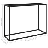  Konzolni stol crni 100 x 35 x 75 cm od kaljenog stakla | Eponuda.ba
