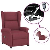  Električni naslonjač od tkanine s krilnim naslonom crvena | shoptok.hr