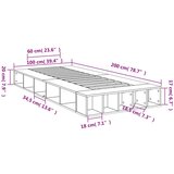 vidaXL Posteljni okvir dimljeni hrast 100x200 cm inženirski les | Shoptok.si