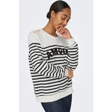 Only Majica 'ONLALLIE' črna / bela | Shoptok.si