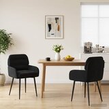 vidaXL Trpezarijske stolice 2 pcs Baršun Crna 59 x 59,5 x 90 cm Cijene