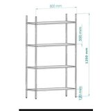 Hanah home polica za knjige marta black glass