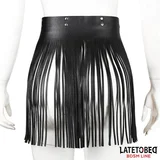 BDSM Line Short Shake Fringe Skirt Black