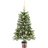 vidaXL Božično drevo med 150 LED z stojalom Zelena 90 cm PE | Shoptok.si