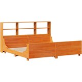  Krevet s regalom za knjige bez madraca 200x200 cm masivno drvo | shoptok.hr