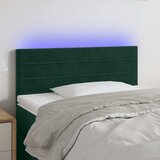 LED uzglavlje tamnozeleno 90x5x78/88 cm baršunasto | shoptok.hr