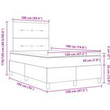 Box Spring Krevet s Madracem Tamno Siva Mala Dvostruka Baršun | shoptok.hr