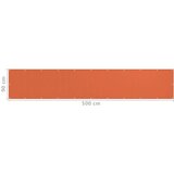 Balkonski zastor narančasti 90 x 500 cm HDPE | shoptok.hr
