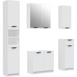  The Living Store Komplet kopalniških omaric 5-delni bel konstruiran les - Komplet Kopalniškega Pohištva, (21444310) | Shoptok.si