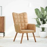 vidaXL Stol za sproščanje rjav žamet | Shoptok.si