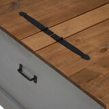 vidaXL Skrinja za shranjevanje HALDEN siva 91x91x47cm Masivni les, bor | Shoptok.si