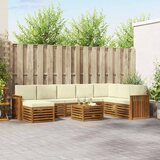  Set vanjskih sofa 9 kom. Prirodna i krem | shoptok.hr