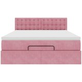  Otomanski krevet s madracem ružičasti 140x190 cm baršunasti | Eponuda.com