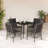  5-dijelni vrtni blagovaonski set sivi od poliratana | shoptok.hr