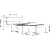  Posteljni okvir iz trdnega lesa 140x200 cm, (20601692) | Shoptok.si