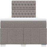 vidaXL Box spring postelja z vzmetnico taupe 120x190 cm blago, (21305272) | Shoptok.si