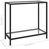  Konzolni stol prozirni 80 x 35 x 75 cm od kaljenog stakla | shoptok.hr