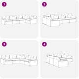  Modularna sofa s jastucima, plava baršunasta | Eponuda.com