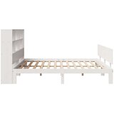 vidaXL Knjižna postelja brez vzmetnice bela 180x200 cm trdna borovina | Shoptok.si