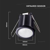 Ugradni pir senzor pokreta za spušteni plafon 360°, 400W/230V, crne boje | Eponuda.com