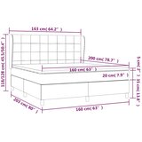  s oprugama i madracem plavi 160x200 cm od tkanine | shoptok.hr
