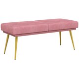  Klupa s dvostrukim slojem Ružičasta 120 x 45 x 46 cm Baršun | shoptok.hr
