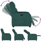  Električni naslonjač od tkanine tamnozeleni | shoptok.hr