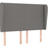  Uzglavlje s ušima tamnosivo 147x23x118/128 cm od tkanine | shoptok.hr