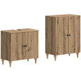  Set kupaonskih ormara od 2 dijela ALKMAAR Hrast artisan | shoptok.hr