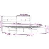 Metalni okvir kreveta bez madraca boja hrasta sonome 200x200 cm | shoptok.hr