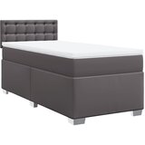 vidaXL Krevet s oprugama i madracem sivi 100x200 cm od umjetne kože | shoptok.hr