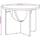  Klubska miza Voščeno rjava 50 x 50 x 35 cm Trdna borovina, (5000073338) | Shoptok.si