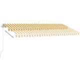 Tenda Samostojeća tenda na ručno uvlačenje 450 x 300 cm žuto-bijela | shoptok.hr