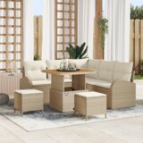 vidaXL Vrtna sedežna garnitura 8 pcs Bež, Kremasta 80 x 80 x 71 cm | Shoptok.si
