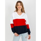 Fashion Hunters Women's Neckline Sweatshirt Rue Paris - Multicolored Cene