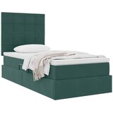  s madracem i skladištem Tamnozelena 90 x 190 cm Baršun | shoptok.hr