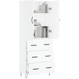  Visoka komoda bijela 69,5x34x180 cm konstruirano drvo Slike