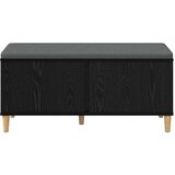  Klupa za hodnik s jastukom s vratima Crni hrast 60 x 38 x 46 cm | shoptok.hr