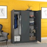 Kondela 3-vratna omara, grafit, GREEN | Shoptok.si
