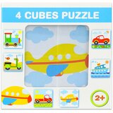 Mix Puzzle s kockami, 4 kosi - Vozila | Shoptok.si