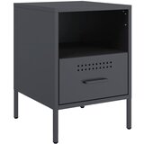  The Living Store Nočna omarica antracit 36x39x50,5 cm hladno valjano jeklo - Nočna Omarica, (21496392) | Shoptok.si