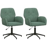 vidaXL Vrteči pisarniški stoli 2 kos 54 x 55 x 90 cm Morsko zelena, (5000302255) | Shoptok.si