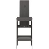  Barski stolci 2 kom sivi 40 x 42 x 120 cm od masivne borovine | shoptok.hr