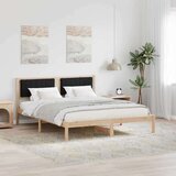  Krevetni okvir s tapiciranim uzglavljem Crna 150 x 200 cm | shoptok.hr