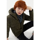 River Club Boys Onion Pattern Lined Water And Windproof Khaki Hooded Coat. Cene'.'