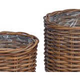  Saksija Košara s pohranom 2 pcs Smeđa Kubu Ratan - Smeđa | shoptok.hr