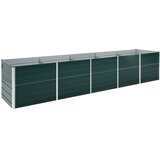 Povišena vrtna gredica od pocinčanog čelika 400x80x45 cm zelena | shoptok.hr