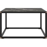 vidaXL stolić za kavu crni s crnim mramornim staklom 60 x 60 x 35 cm | shoptok.hr