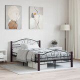 Maison Chic Posteljni okvir - Dvoposteljna postelja - Zakonska postelja črn kovinski 120x200 cm-J14174, (21775065) | Shoptok.si