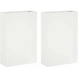  Vrtna saksija 2 kom. Bijela 50 x 20 x 75 cm Čelična vrata | shoptok.hr